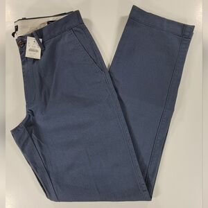 NEW J. Crew Chino Khaki Pants Mens 30x32 Straight Fit Flex Stretch Slate Blue